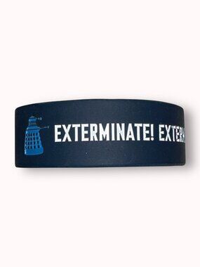 FREE WITH $30+ Doctor Who Dalek Exterminate Rubber Silicone Bracelet